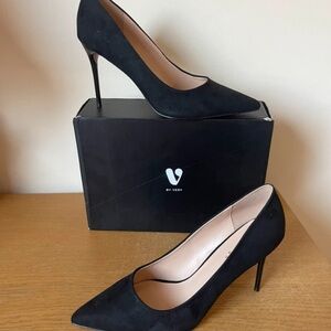 Black Suede Stiletto Heels